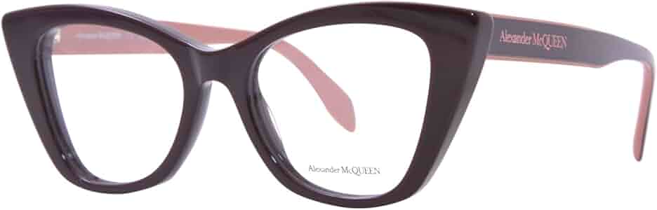 Amazon.com: Alexander McQueen AM 0305O 004 Burgundy Plastic